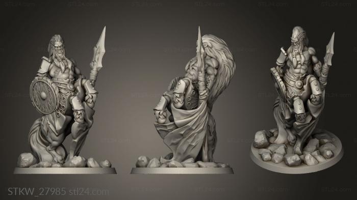 Military figurines (centaur spear, STKW_27985) 3D models for cnc