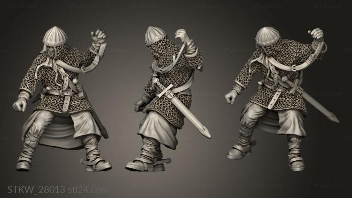 Military figurines (Spanish Battlefield Rescue Knight Dismounted, STKW_28013) 3D models for cnc