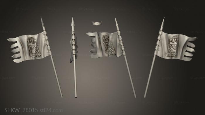 Military figurines (Spanish Bearer, STKW_28015) 3D models for cnc