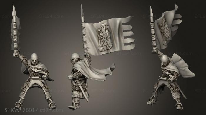 Military figurines (Spanish Bearer, STKW_28017) 3D models for cnc