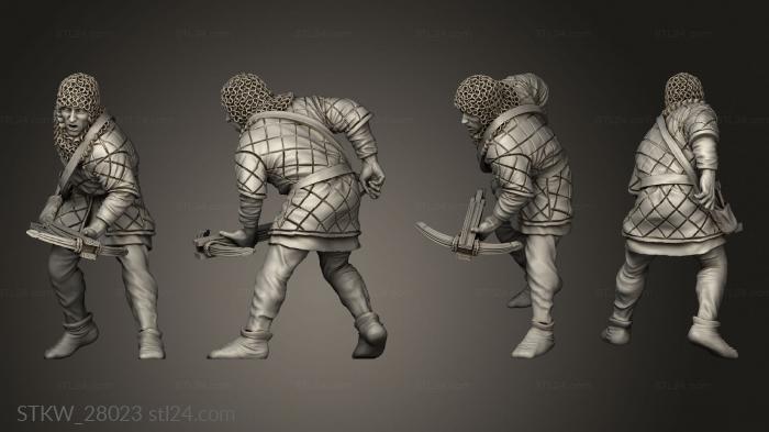 Military figurines (Spanish Crossbowman, STKW_28023) 3D models for cnc