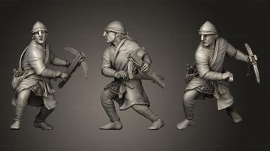 Military figurines Spanish Crossbowman Ding Sword 3d model