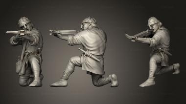 Military figurines Spanish Crossbowman Kneeling 3d model