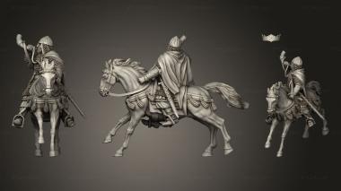 Military figurines Spanish Bearer Charge Horse 3d model