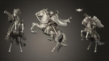 Military figurines Spanish Knights Charge Horse 3d model