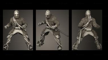Military figurines Spanish Knights Lances 3d model
