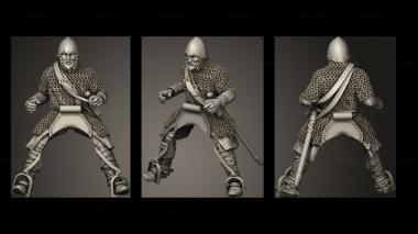 Military figurines Spanish Knights Lances 3d model
