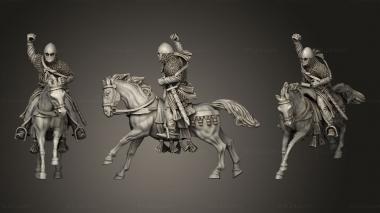 Military figurines Spanish Knights Thrusting Charge Horse 3d model