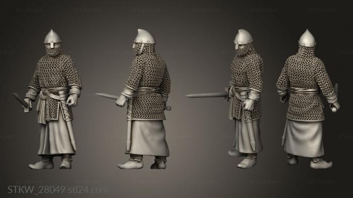 Military figurines (Spanish Speen Infantry Champion Pointed Helm, STKW_28049) 3D models for cnc