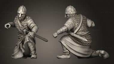 Military figurines Spanish Speen Spear Kneel 3d model