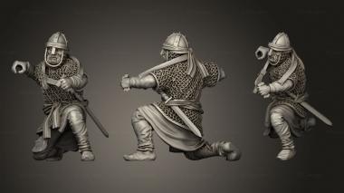 Military figurines Spanish Speen Spear Kneel 3d model