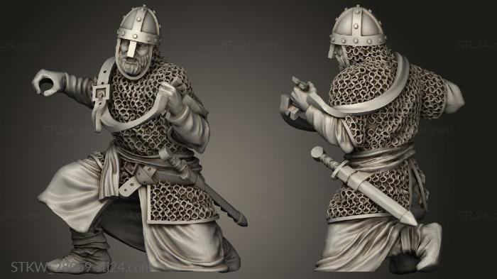 Military figurines (Spanish Speen Spear Kneel, STKW_28059) 3D models for cnc