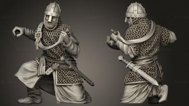 Military figurines Spanish Speen Spear Kneel 3d model