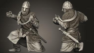 Military figurines Spanish Speen Spear Kneel Banner Variant 3d model
