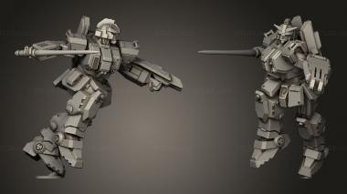 Military figurines war mecha big alliance commander 3d model