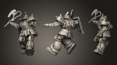 Military figurines war mecha big zeta commander 3d model
