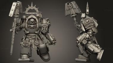 Military figurines Chaplain in Terminator Space Marine Chaplain with Book 3d model