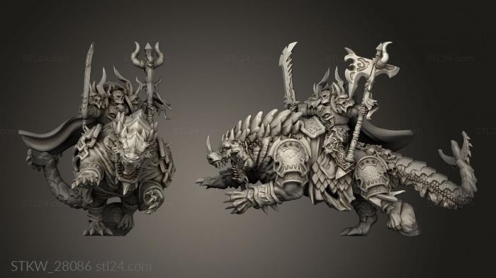 Military figurines (Champion over charcadon, STKW_28086) 3D models for cnc