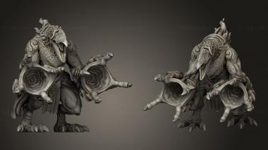Military figurines Change Daemons Flamers Bronze 3d model