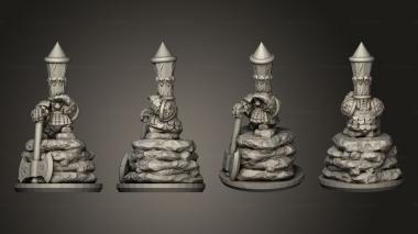 Military figurines Magma Dwar Hero 3d model