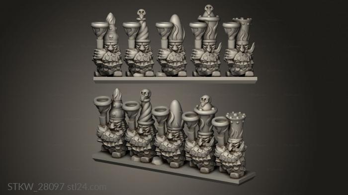 Military figurines (Magma Dwarf Blunderbusses Backstripe, STKW_28097) 3D models for cnc