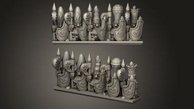 Military figurines Magma Dwarf Warriors Stripe 3d model