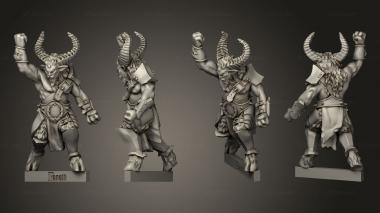 Military figurines Beastmen 3d model