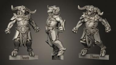 Military figurines Beastmen 3d model