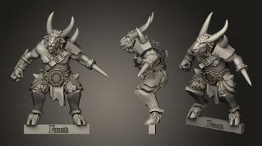 Military figurines Beastmen 3d model