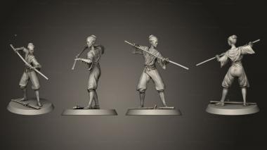 Military figurines Arquebusier Draw Complete 001 3d model