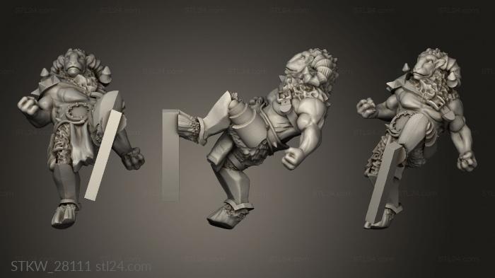 Military figurines (Beastmen, STKW_28111) 3D models for cnc