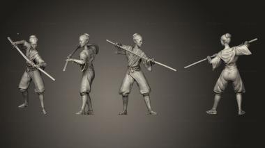 Military figurines Arquebusier Draw Complete 002 3d model
