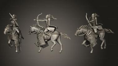 Military figurines rider horse 3d model