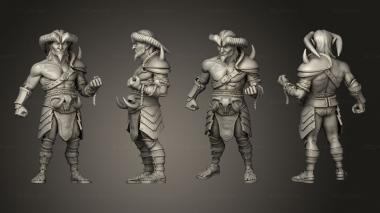 Military figurines Chaos Dark elf 3d model