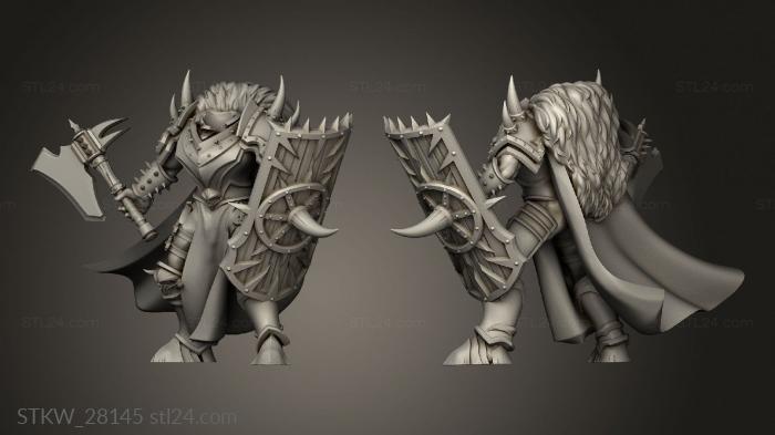 Military figurines (Chaos Warrior axe, STKW_28145) 3D models for cnc