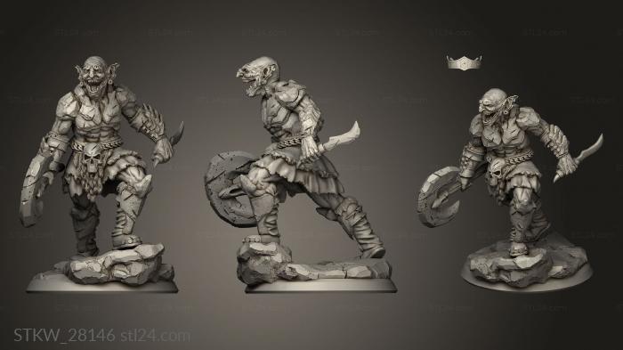 Military figurines (Chaotic Goblin axe, STKW_28146) 3D models for cnc