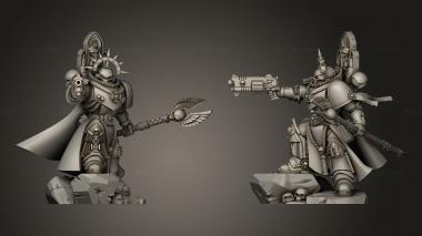 Military figurines Chaplain constructed for 3d model