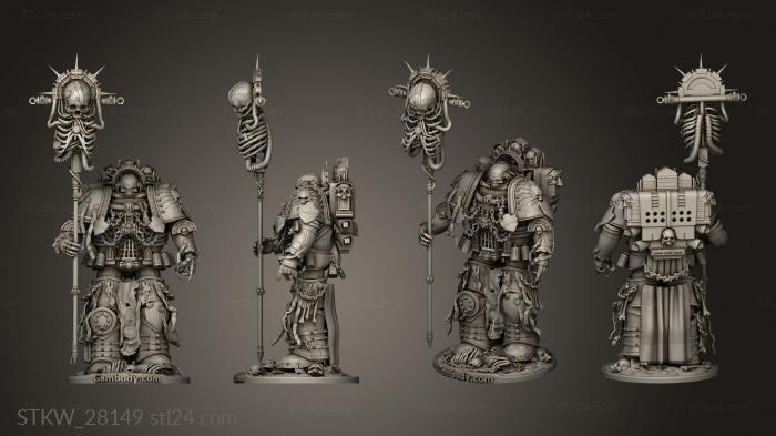 Military figurines (Chaplain from Hammer War, STKW_28149) 3D models for cnc