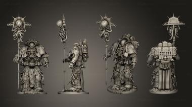 Military figurines Chaplain from Hammer War 3d model