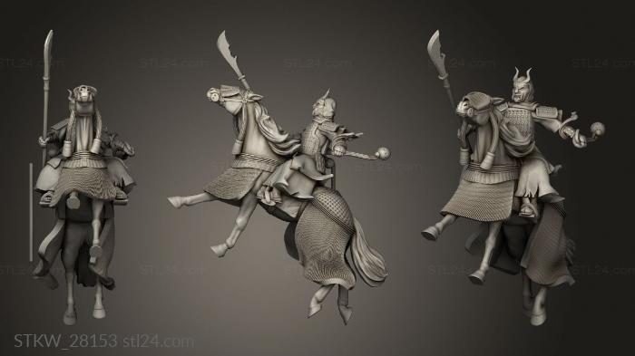 Military figurines (dark alchemist mounted, STKW_28153) 3D models for cnc