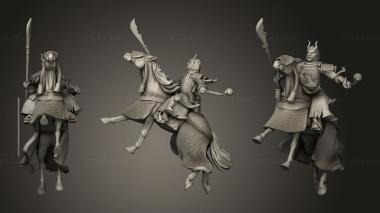 Military figurines dark alchemist mounted 3d model