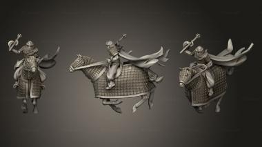 Military figurines dark cataphract mounted 3d model