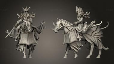 Military figurines dark king mounted 3d model
