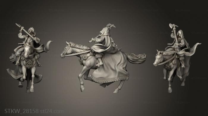 Military figurines (dark raider mounted, STKW_28158) 3D models for cnc