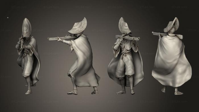 Military figurines (Arquebusier Shoot Base Bef, STKW_2817) 3D models for cnc