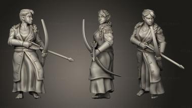 Military figurines Halfling Militia Archer 3d model