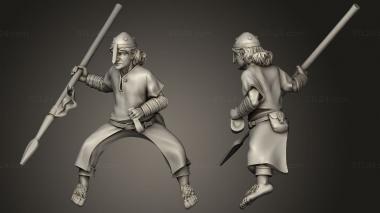 Military figurines Halfling Militia Rider 3d model