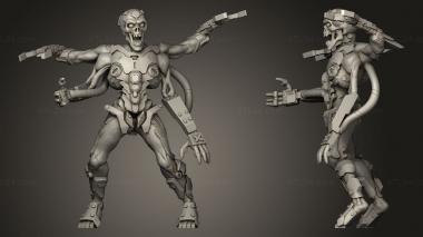 Military figurines cybermorph 3d model