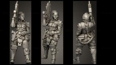 Military figurines Monica Bates 3d model