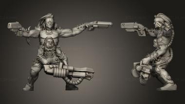 Military figurines quatro 3d model